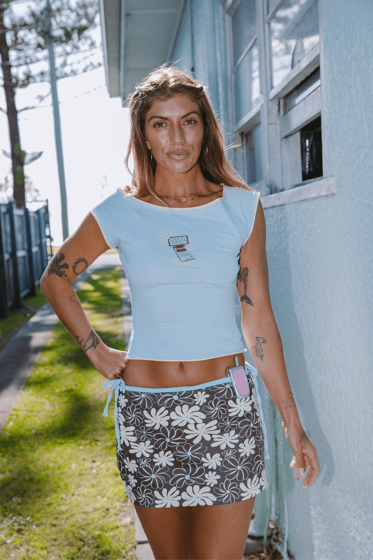 CALL ME TEE | BABY BLUE