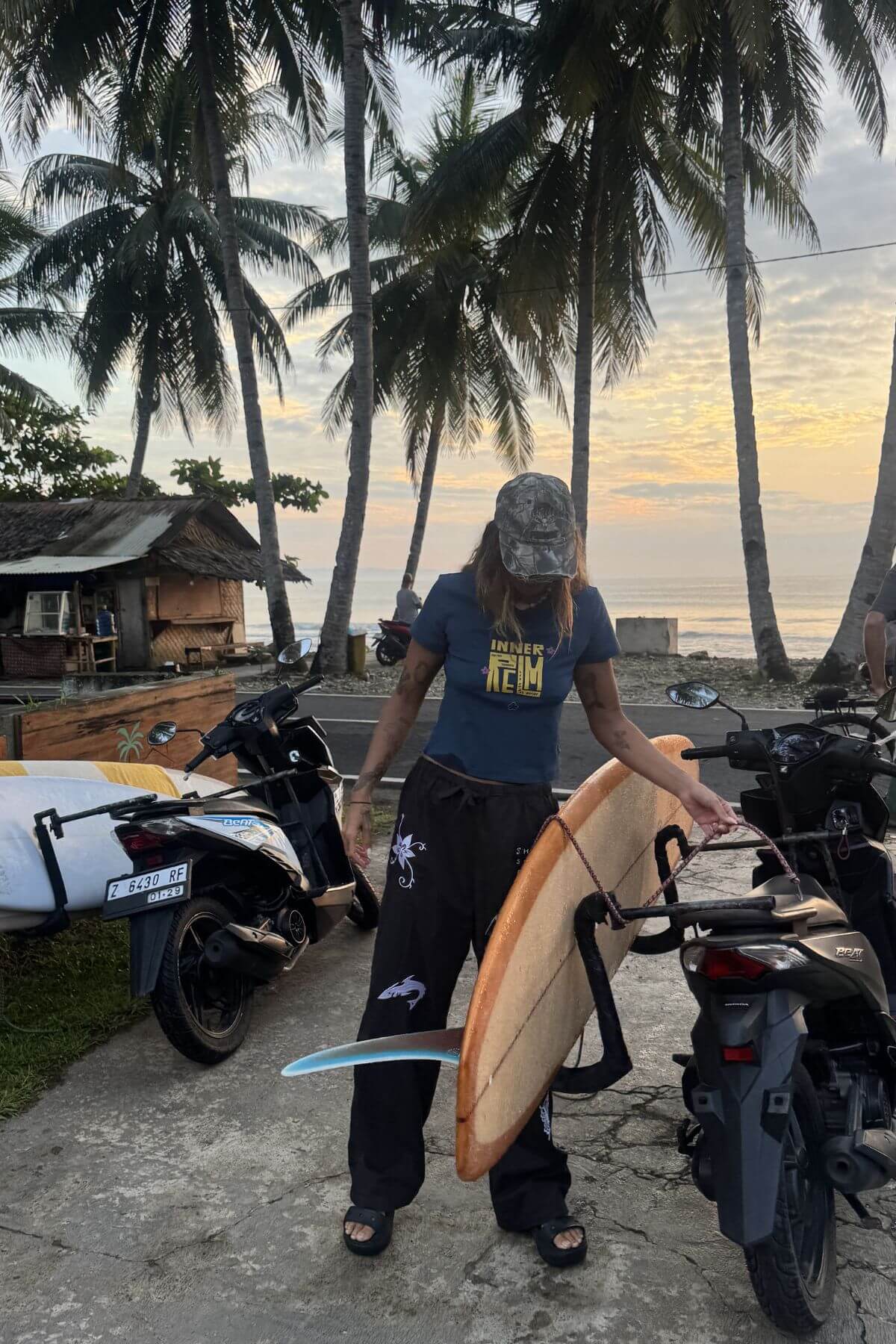 Stacked Baby Tee | Navy