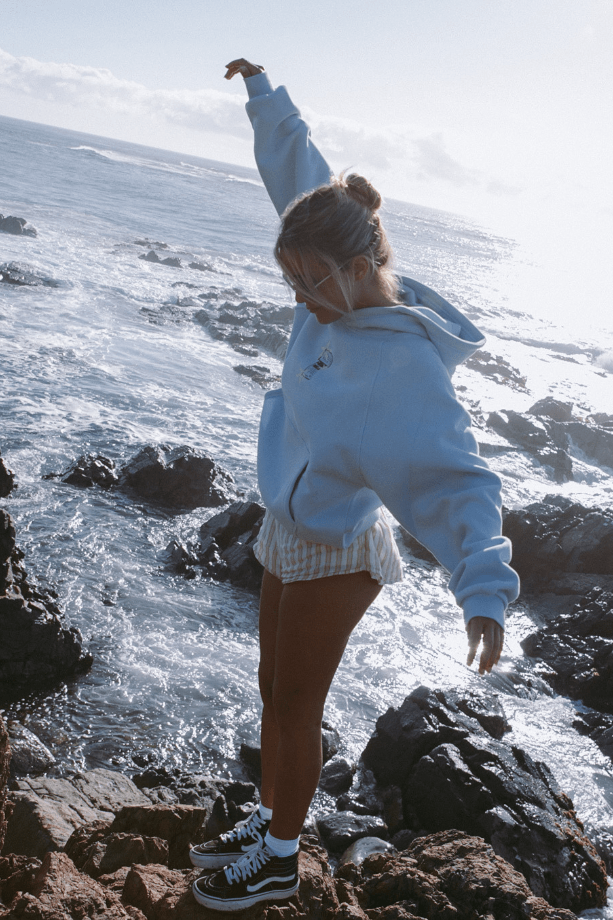 Flip Phone Hoodie | Baby Blue