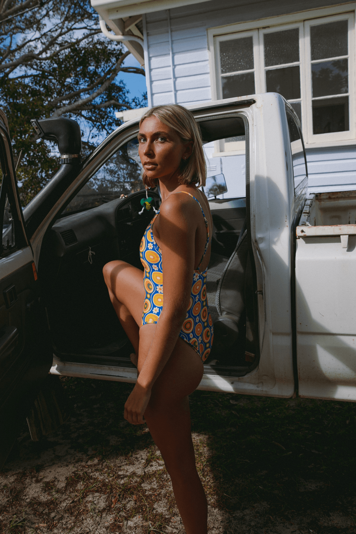 Poolside One Piece | LavaLamp Blue