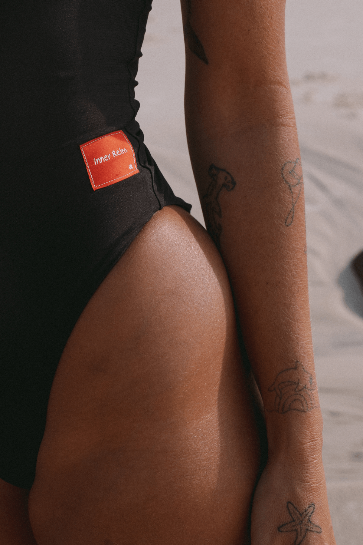 Inner Relm Sundeck One Piece Black in Black – One Piece Swimsuit, view 5