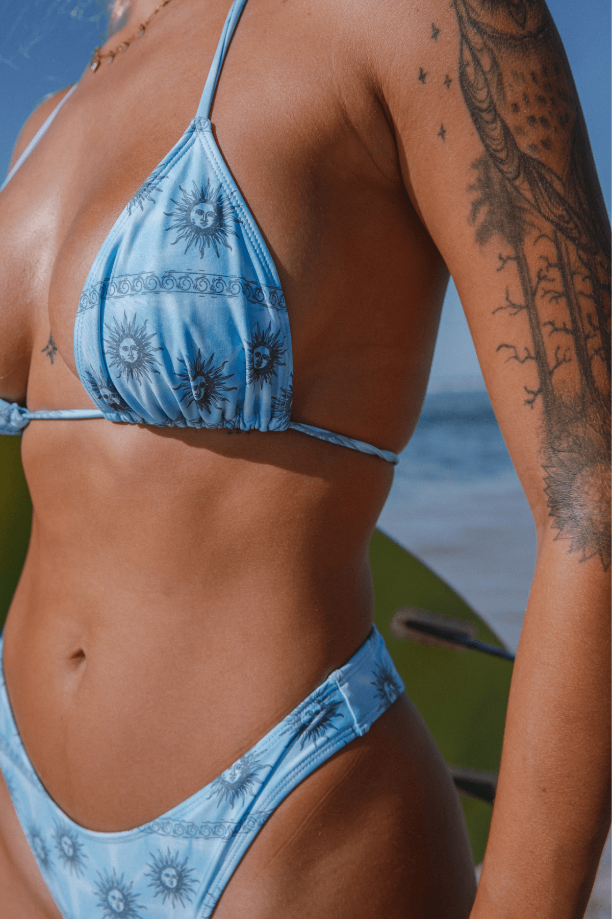 Inner Relm All Day Triangle Top Sunny Blue in Blue – Bikini Tops, view 2