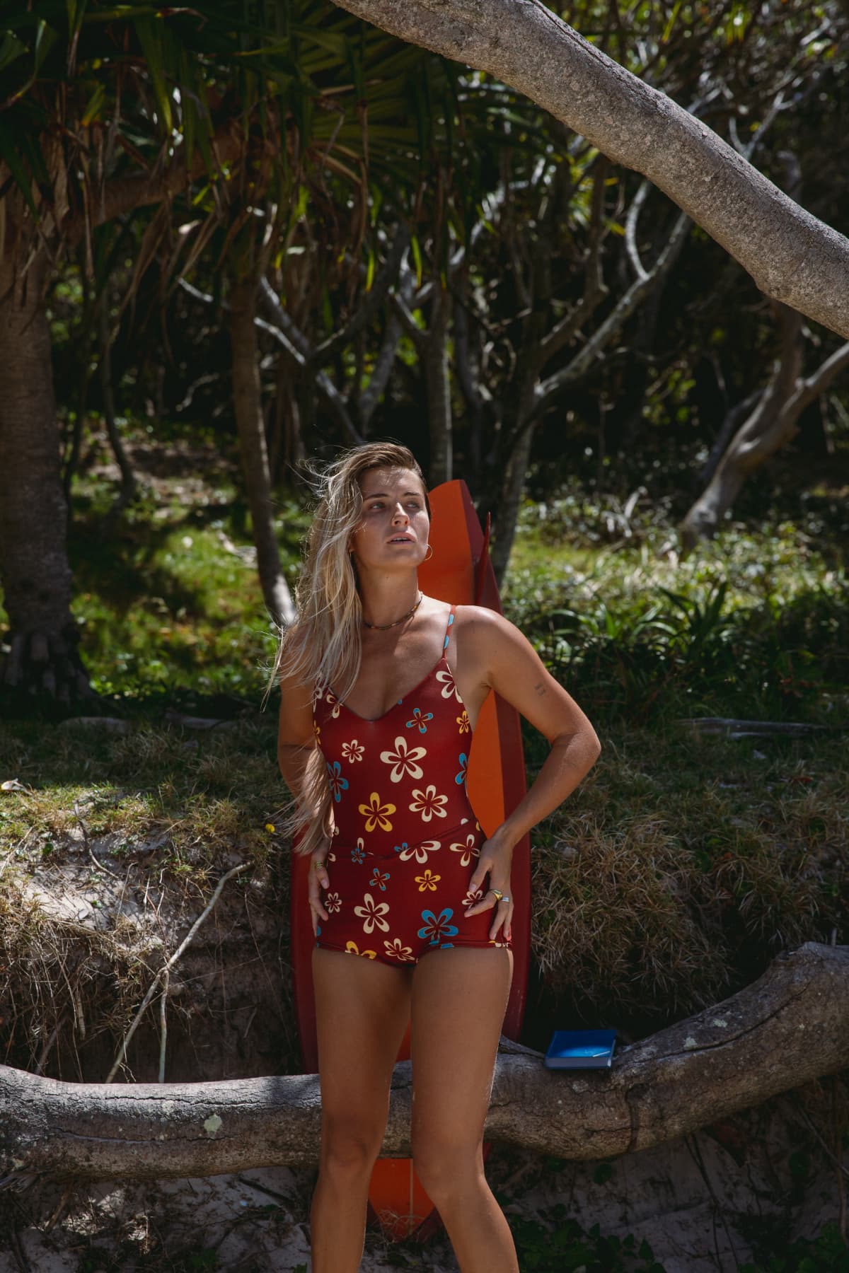 PATHPAVER SURF SUIT | MAROON FLOWER