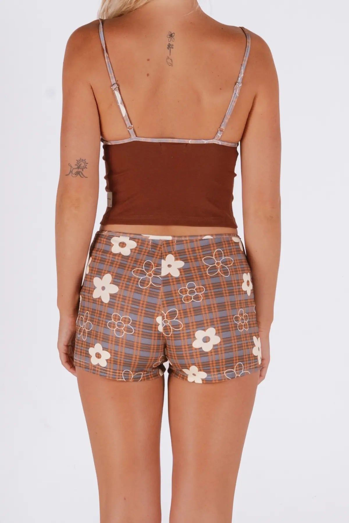 TIGHTLINE SHORTS | CHOC GINGHAM