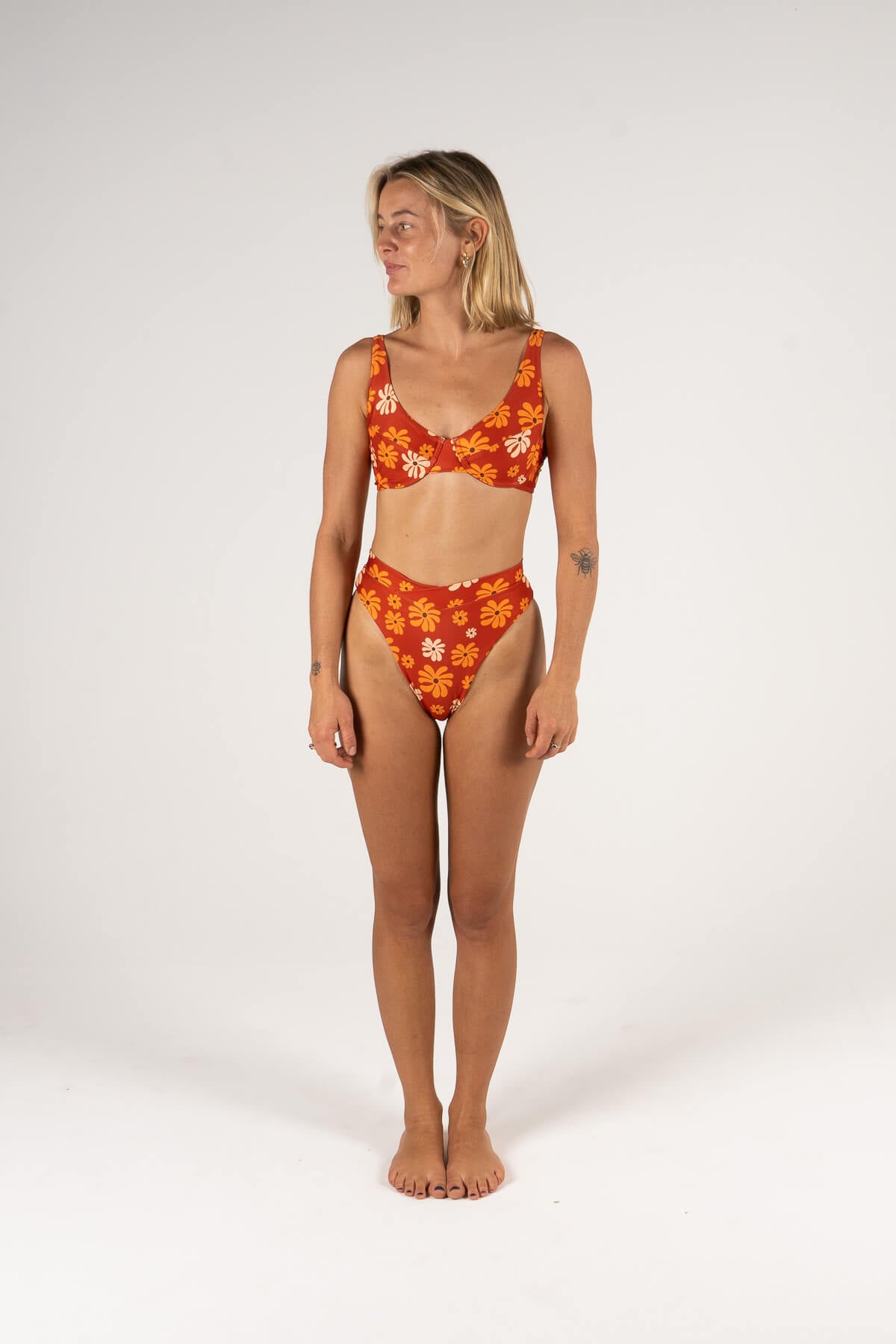 Chi Chi Bra Cup Top | Red Flower