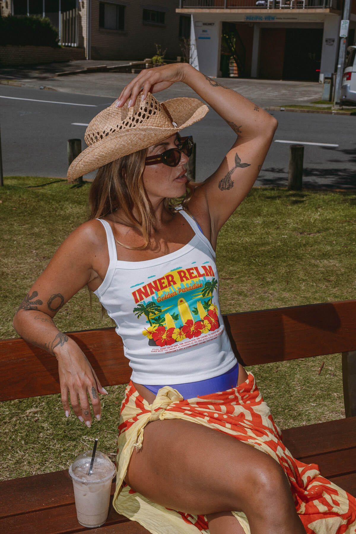 Tourist Tank Singlet | White