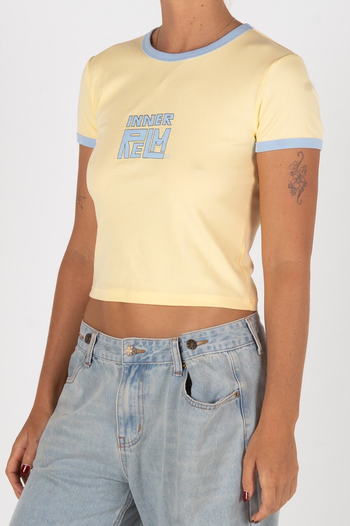 Tetris Baby Ringer Tee | Yellow