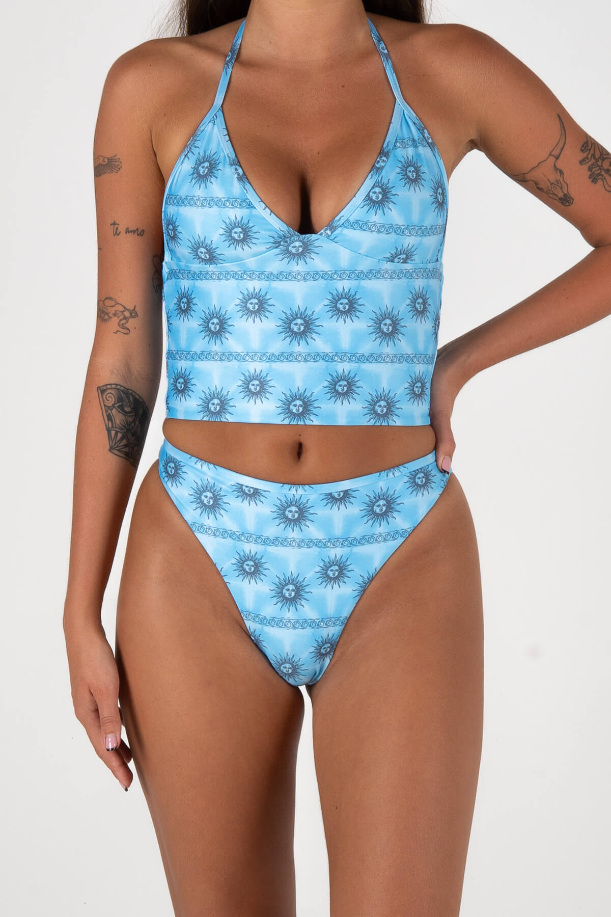 Inner Relm Smoochie Top Sunny Blue in Blue – Tankini Bikini Top, view 3
