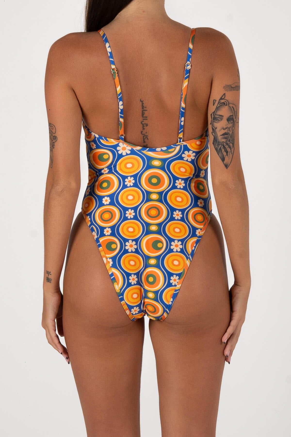 Inner Relm Poolside One Piece LavaLamp Blue in LavaLamp Blue – One Piece Swimsuit, view 3