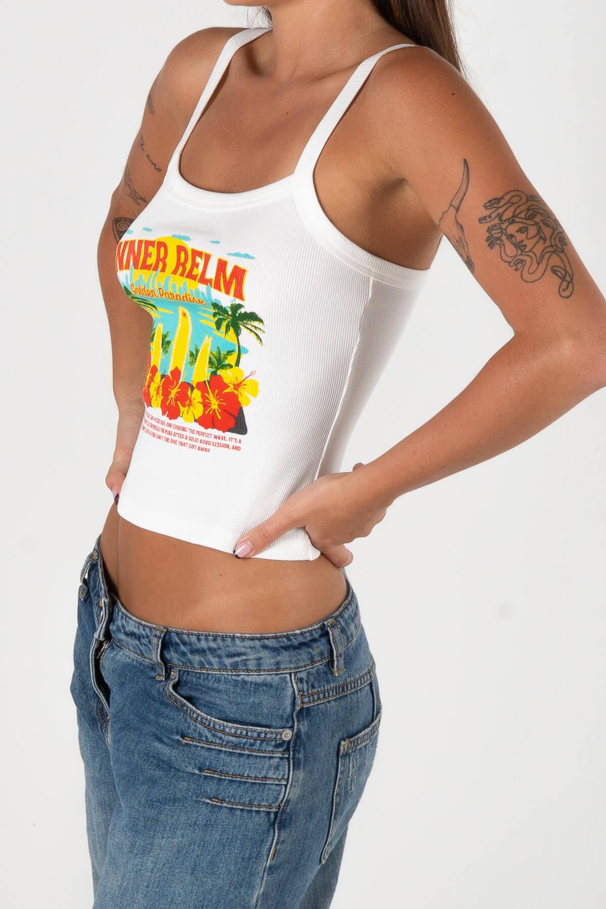 Tourist Tank Singlet | White