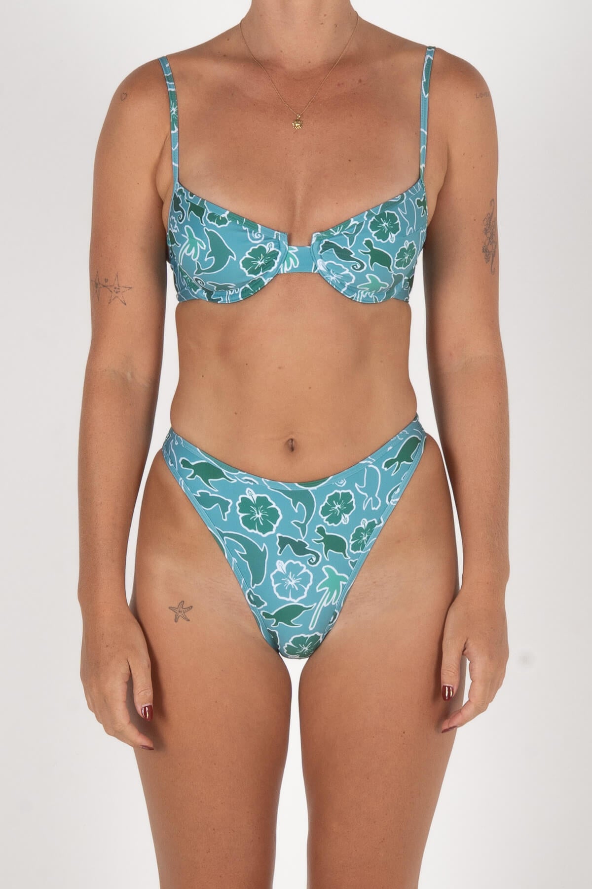 GoodLuck Bikini Bottoms | Dolphin Green