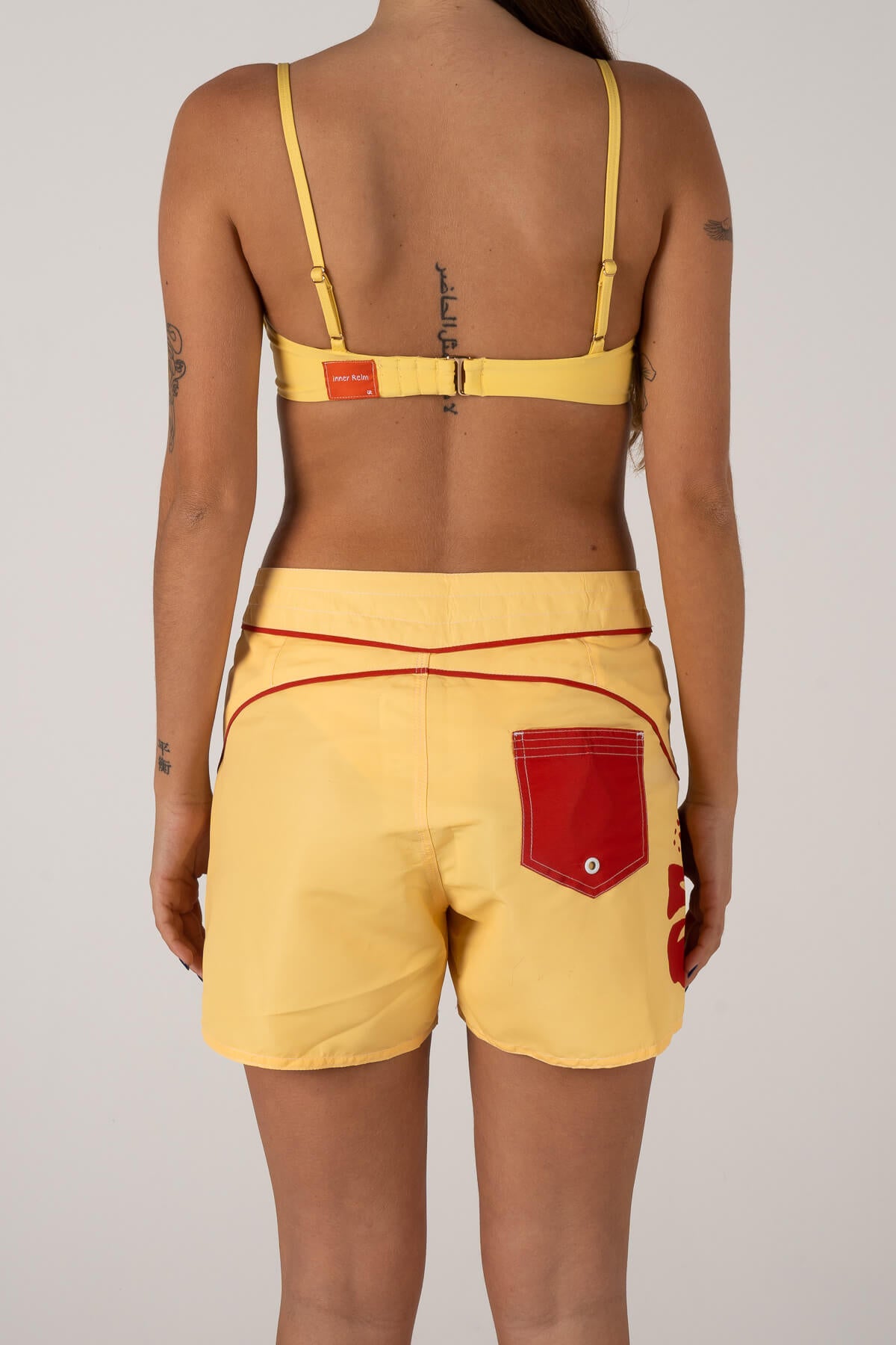 Inner Relm Hibiscus Trunks Yellow in Yellow – Boardshorts, view 4