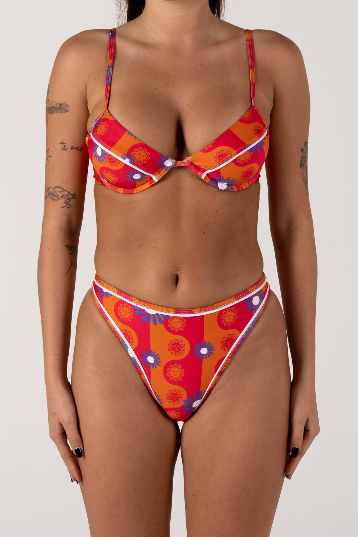 IslandTime Bra Cup Top | Red Wave