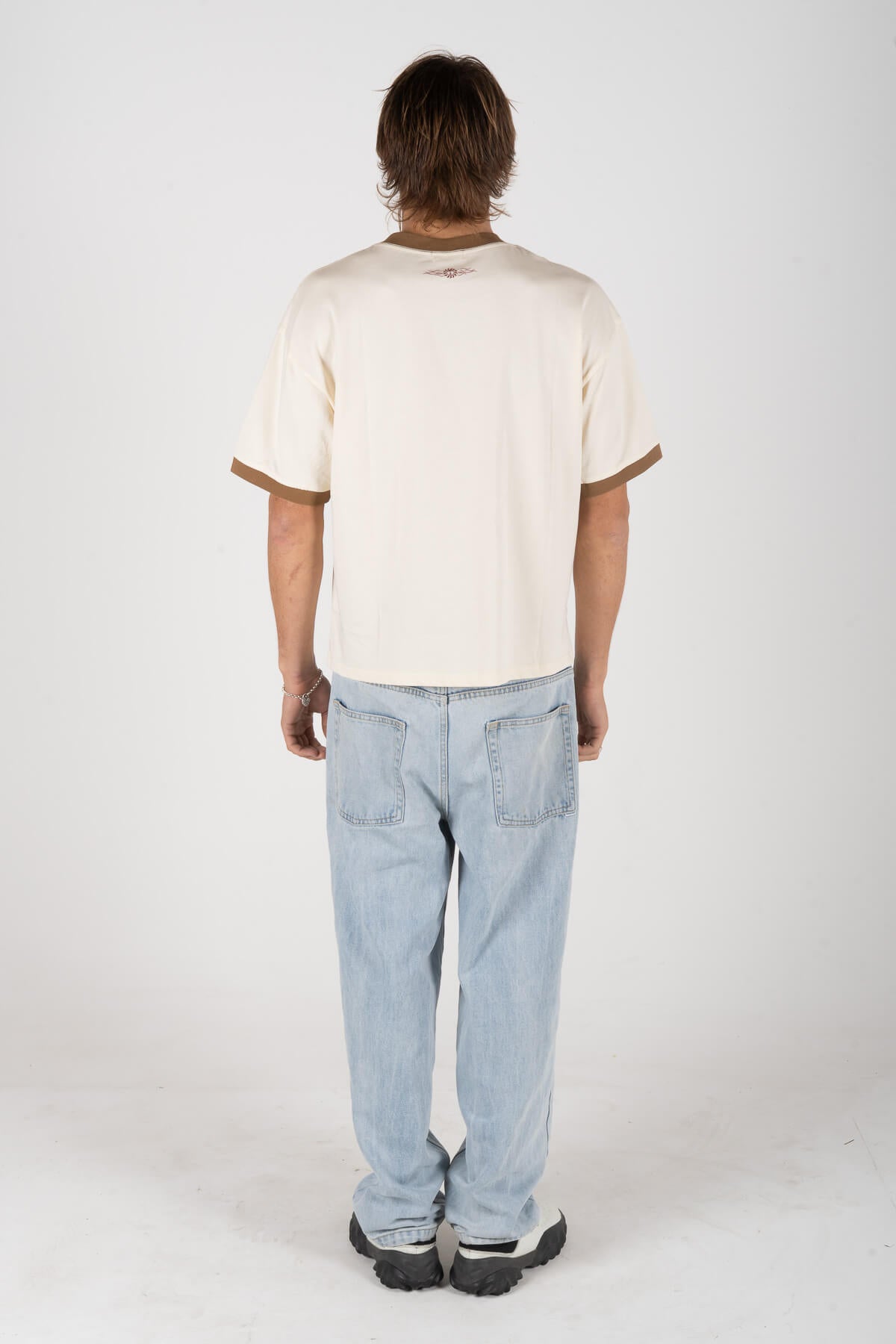 Fireplace Ringer Tee | Bone