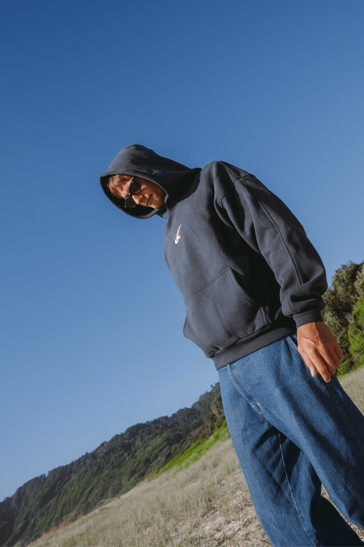 Inner Relm Bad Signal Hoodie Faded Black in Faded Black – Apparel, view 2
