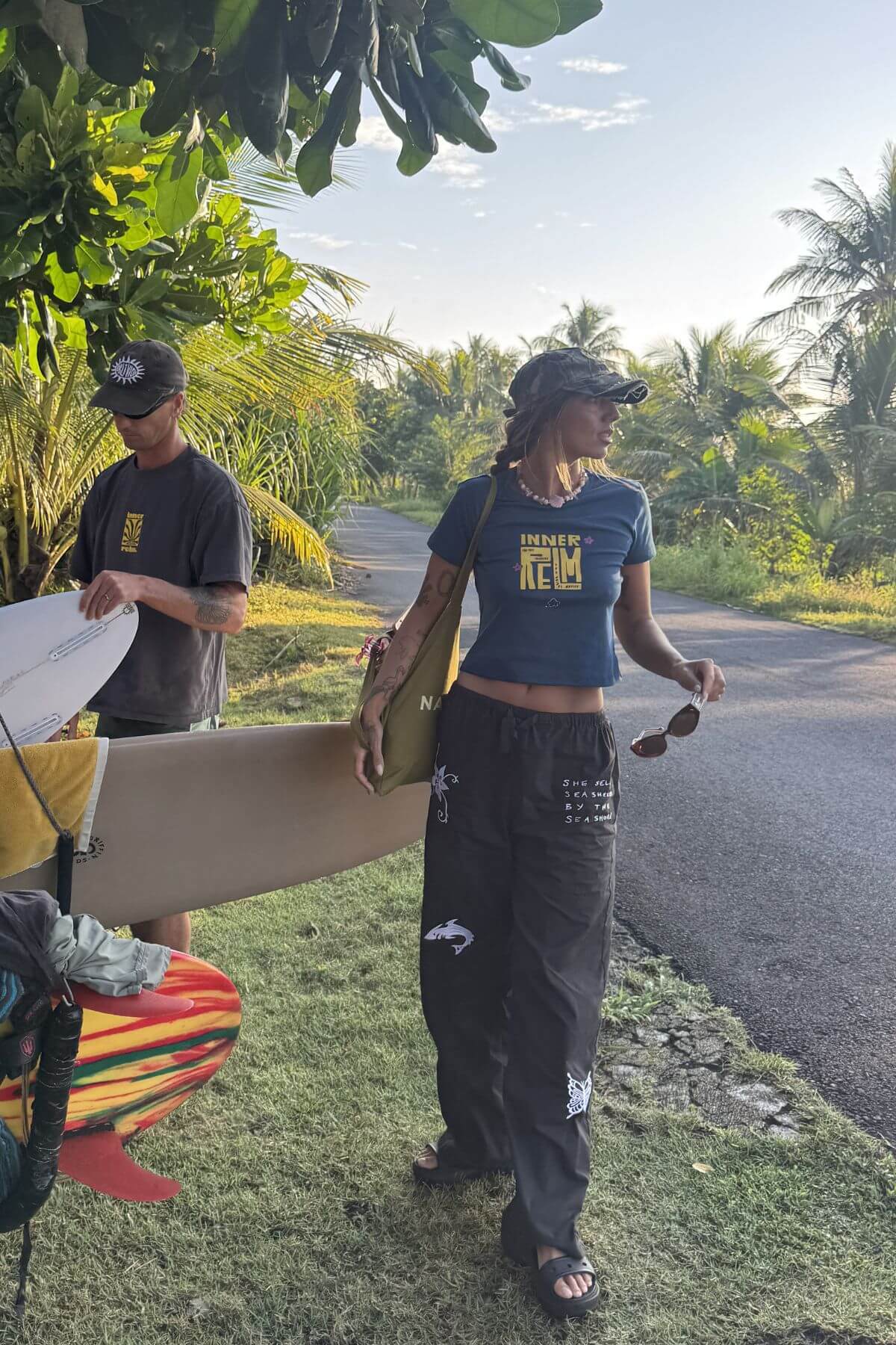 Stacked Baby Tee | Navy