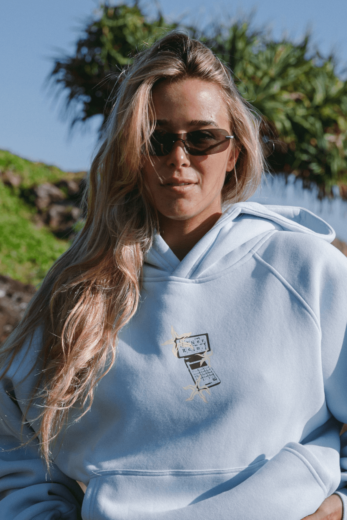 Flip Phone Hoodie | Baby Blue