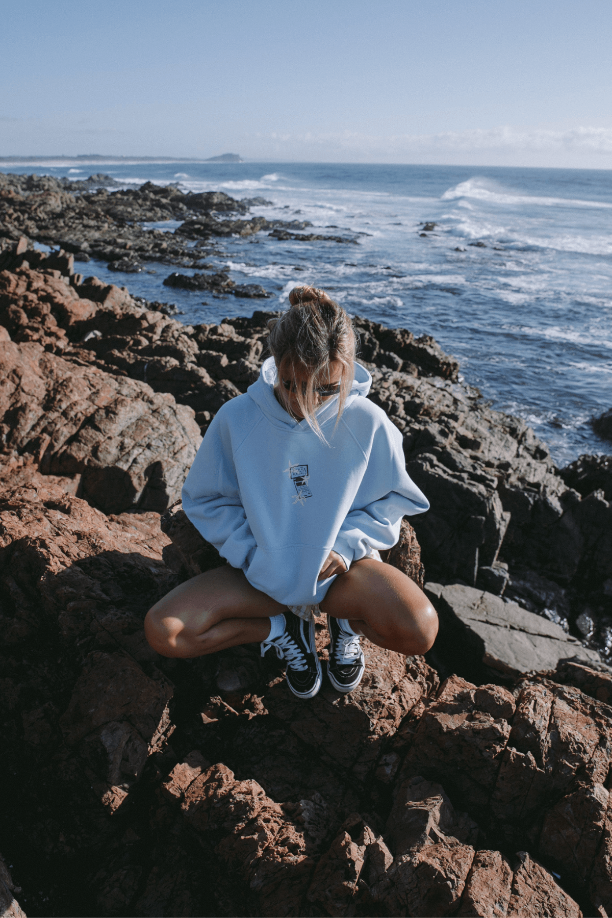 Flip Phone Hoodie | Baby Blue
