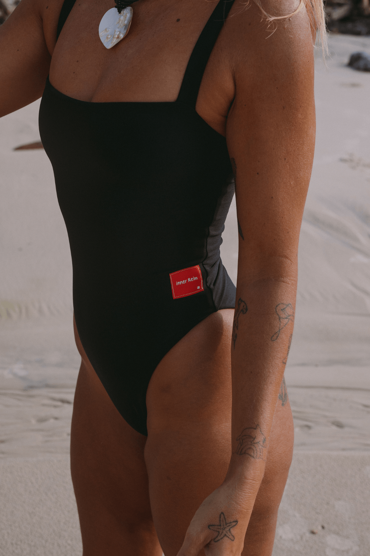 Inner Relm Sundeck One Piece Black in Black – One Piece Swimsuit, view 9