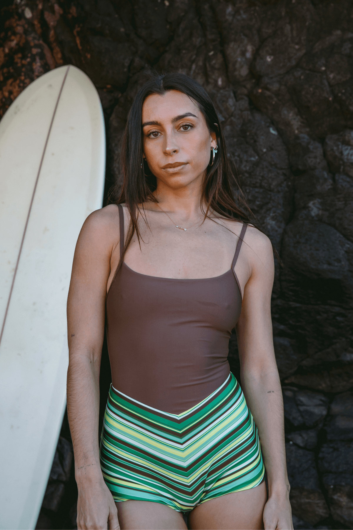 HOLIDAY SURF SUIT | GREEN STRIPE