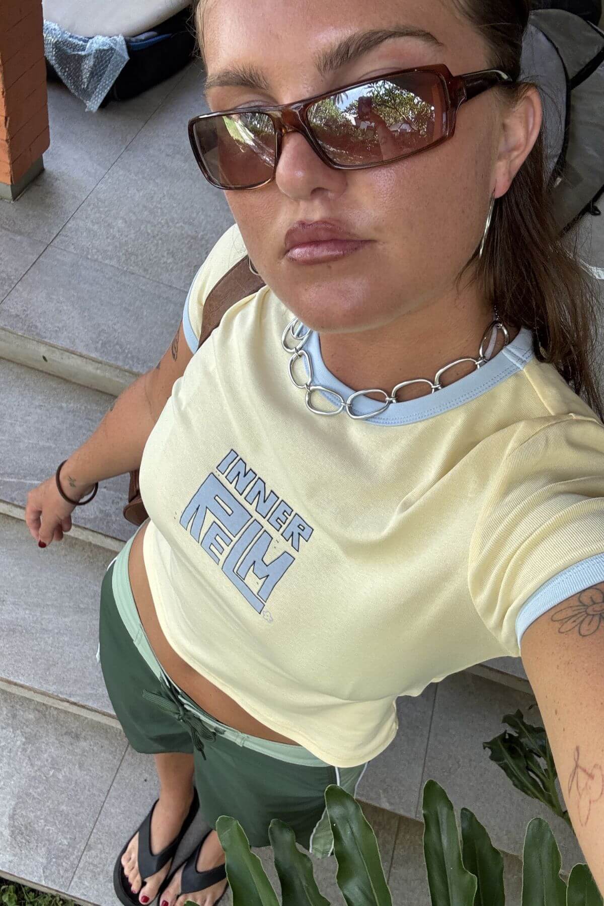 Tetris Baby Ringer Tee | Yellow