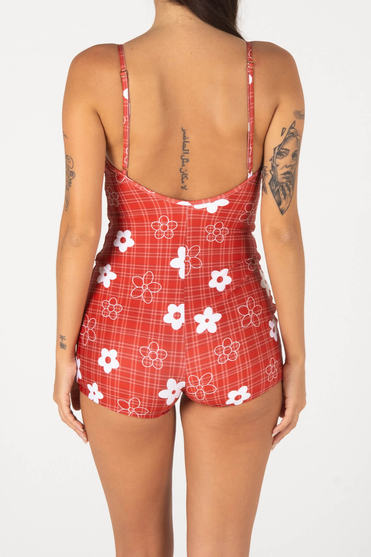 MIDDAY SURF SUIT | GINGHAM RED