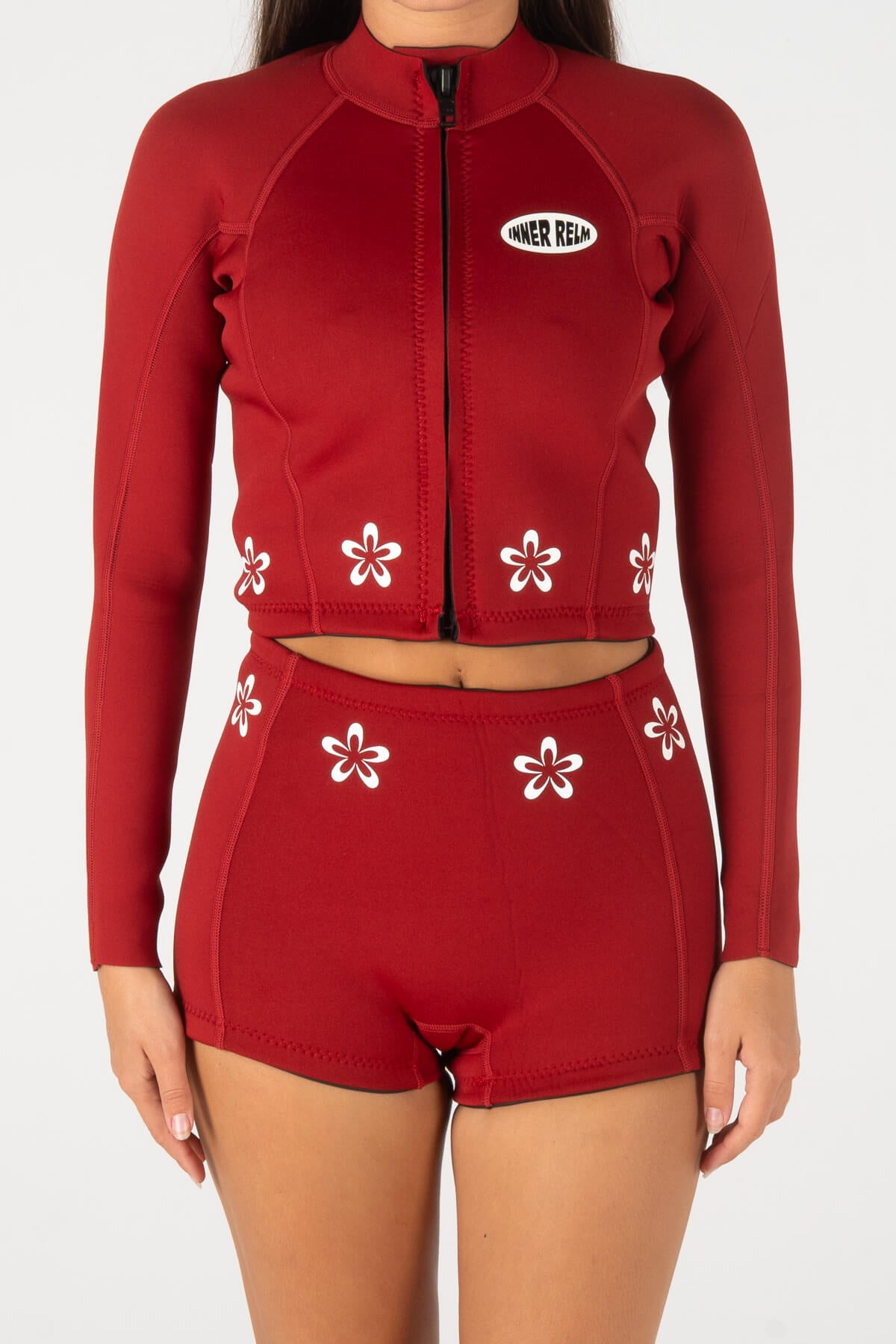 RED BETTY WETSUIT SHORTS | WINE RED