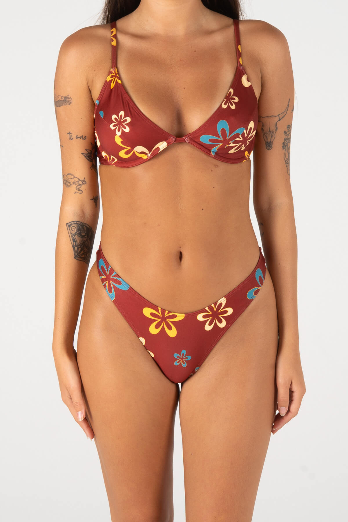 SHECUTE BOTTOMS | MAROON FLOWER