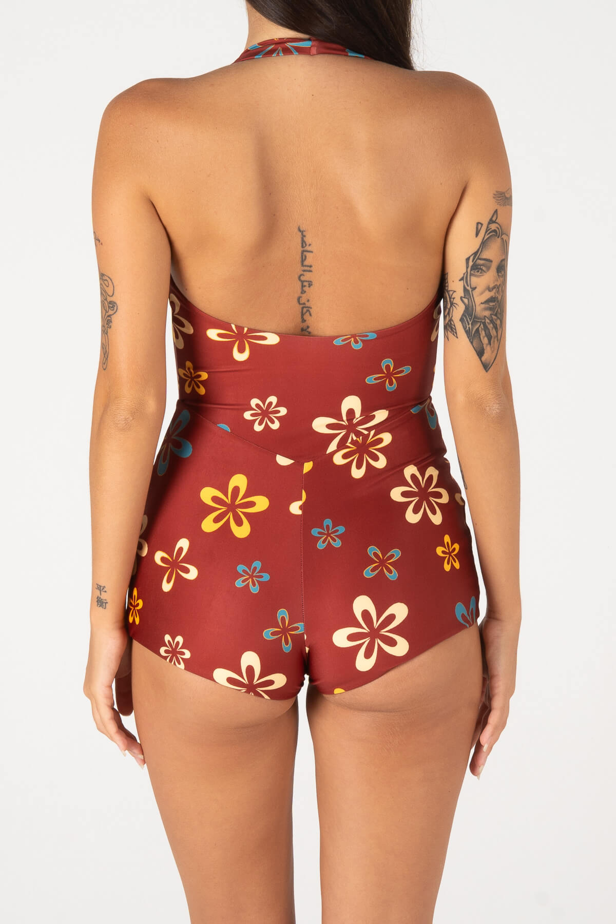 MYWAVE SURF SUIT | MAROON FLOWER