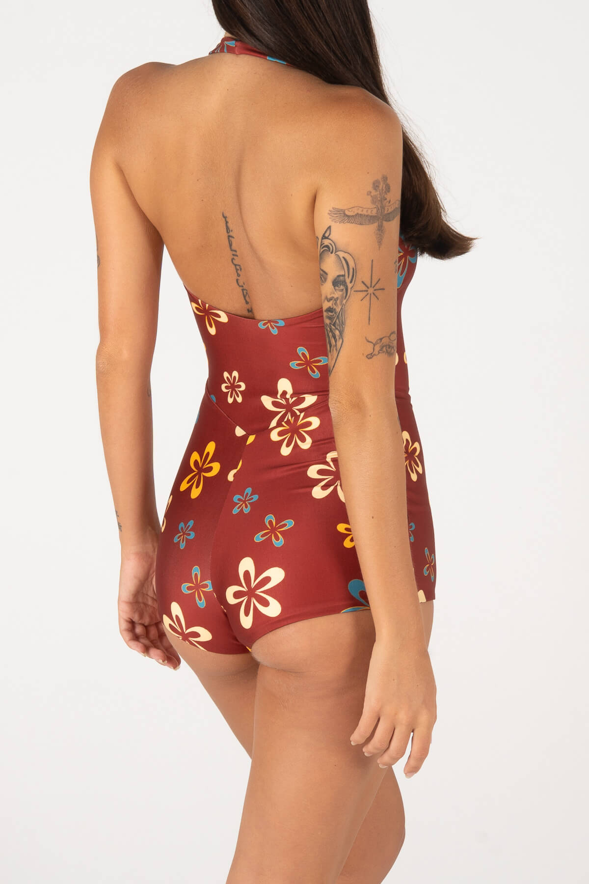MYWAVE SURF SUIT | MAROON FLOWER