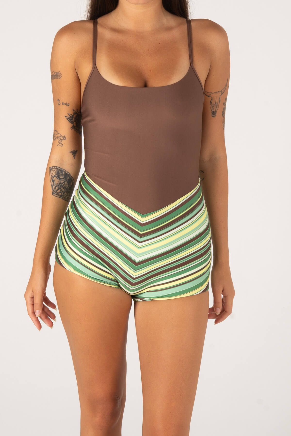 HOLIDAY SURF SUIT | GREEN STRIPE