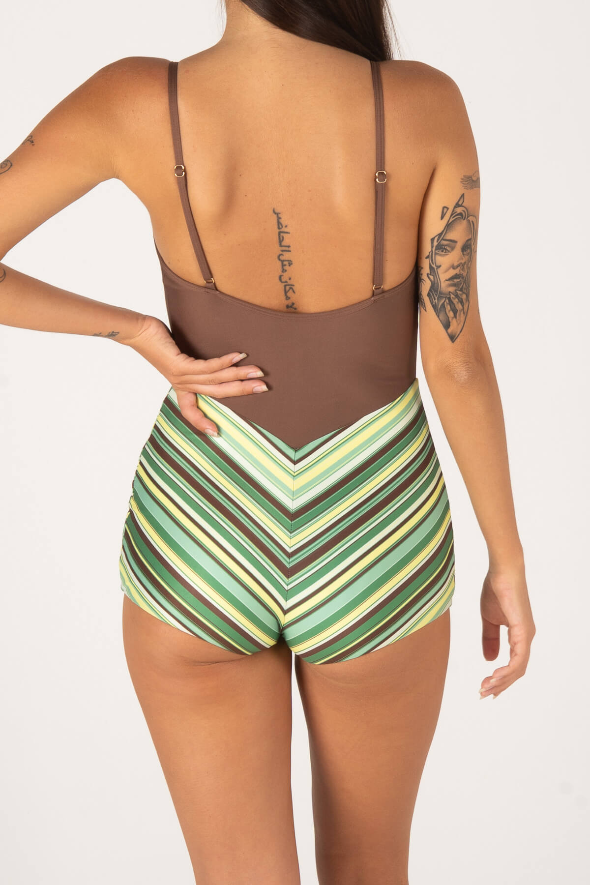 HOLIDAY SURF SUIT | GREEN STRIPE