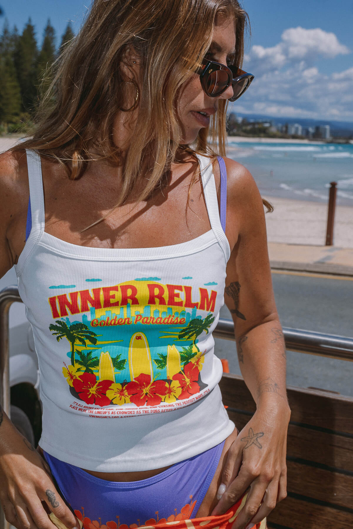 Tourist Tank Singlet | White