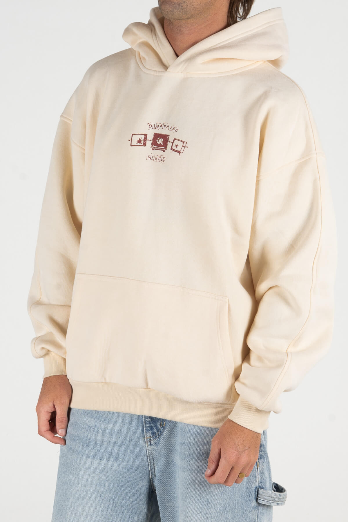 Inner Relm Disrupted Static Hoodie Bone in Bone – Apparel, view 3