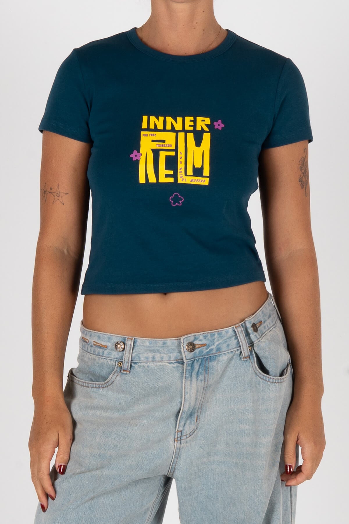 Stacked Baby Tee | Navy