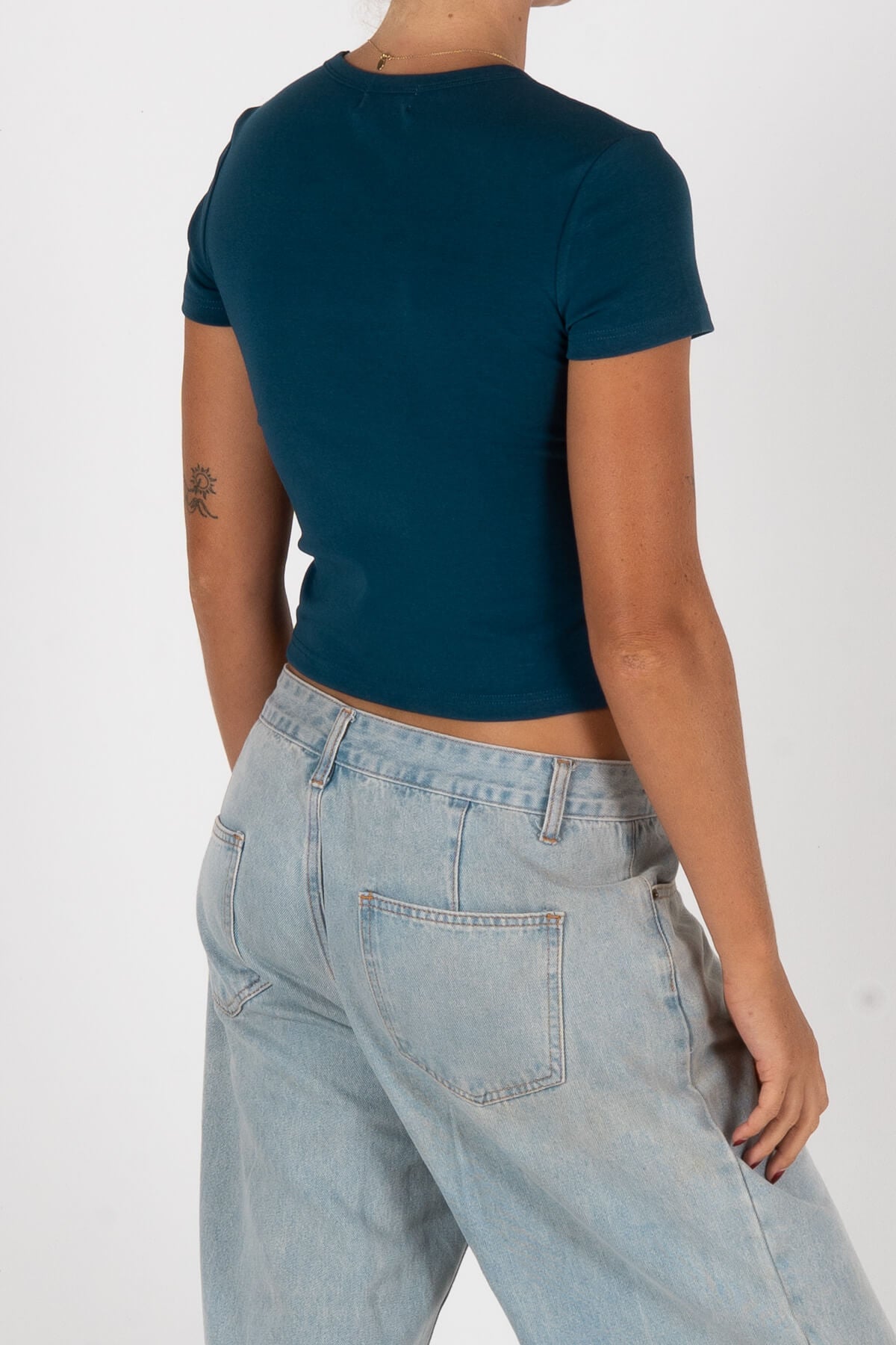 Stacked Baby Tee | Navy