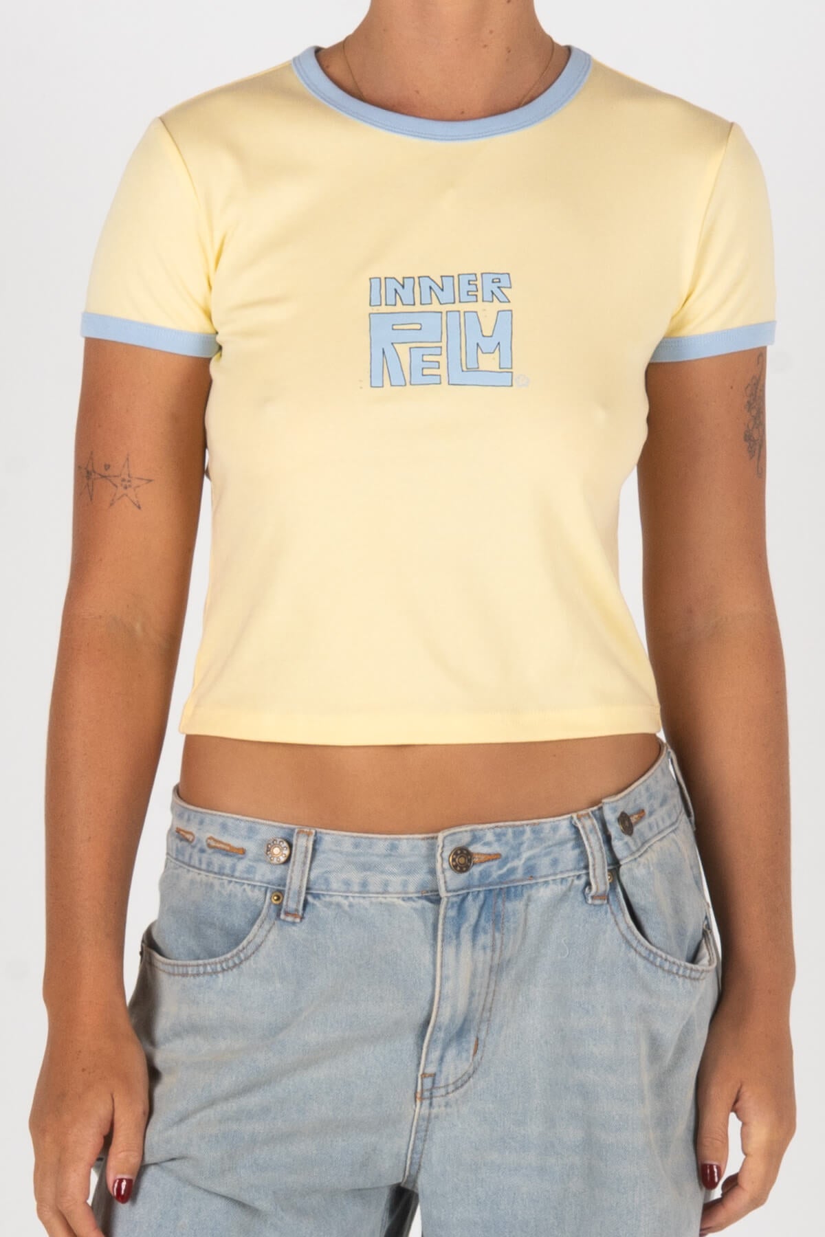 Tetris Baby Ringer Tee | Yellow | Inner Relm