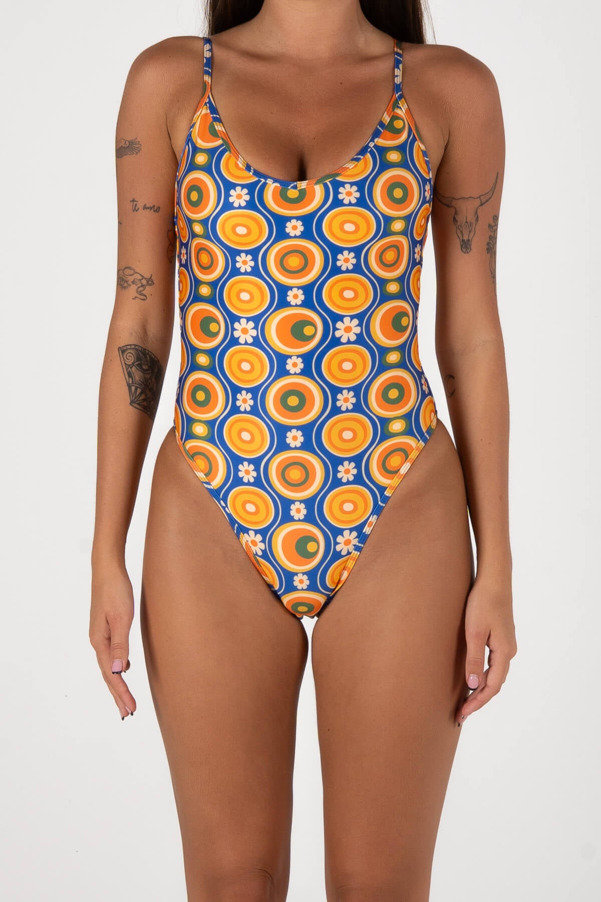 Inner Relm Poolside One Piece LavaLamp Blue – Women's One Piece Swimsuit