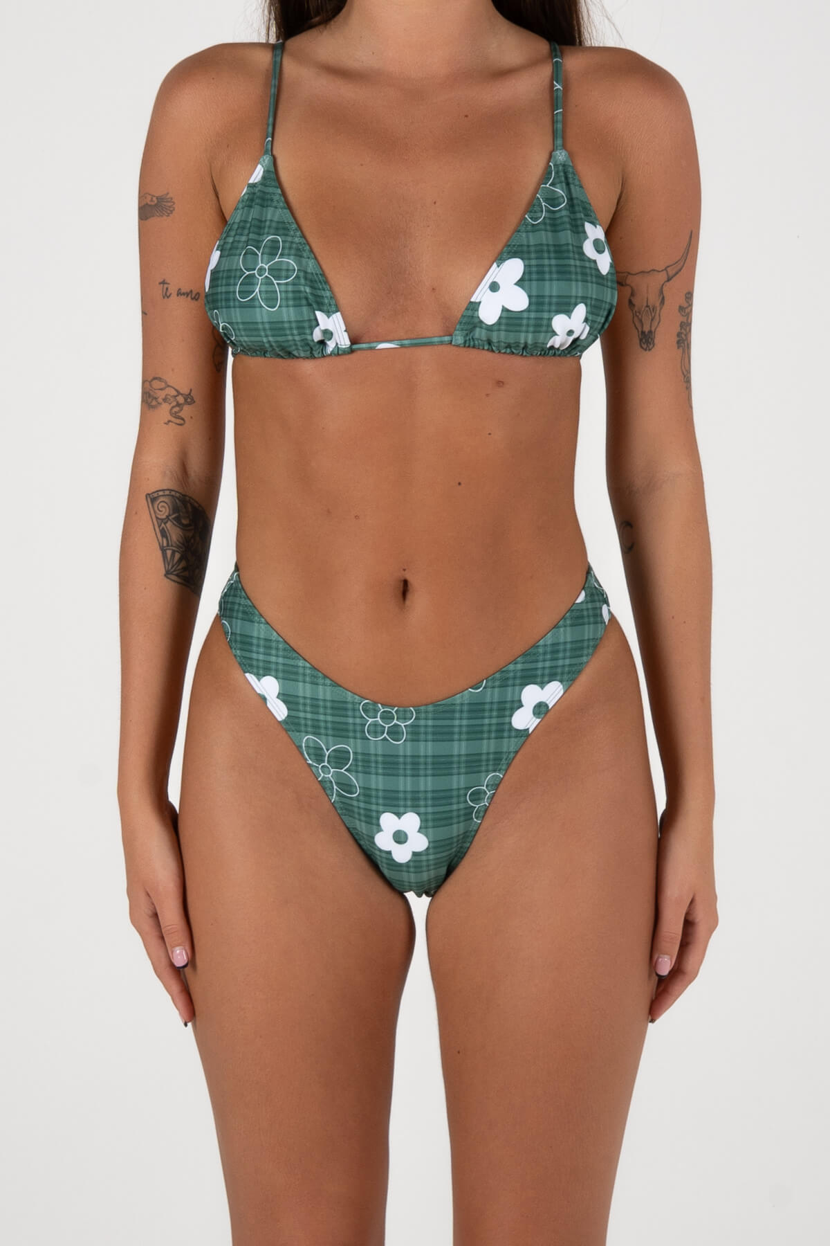 All Day Bikini Bottoms | Gingham Green