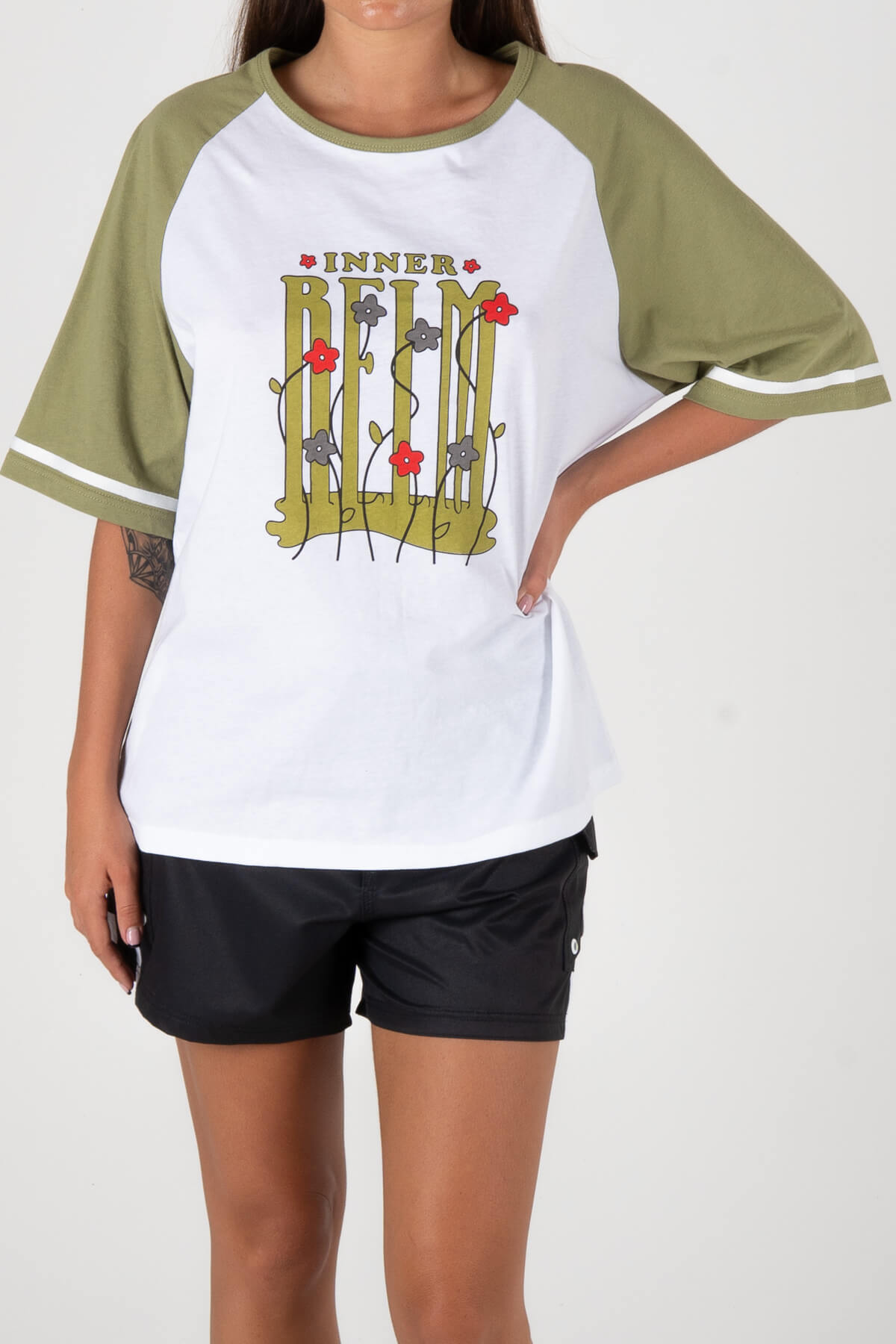 ChillZone Raglan Tee - White/green