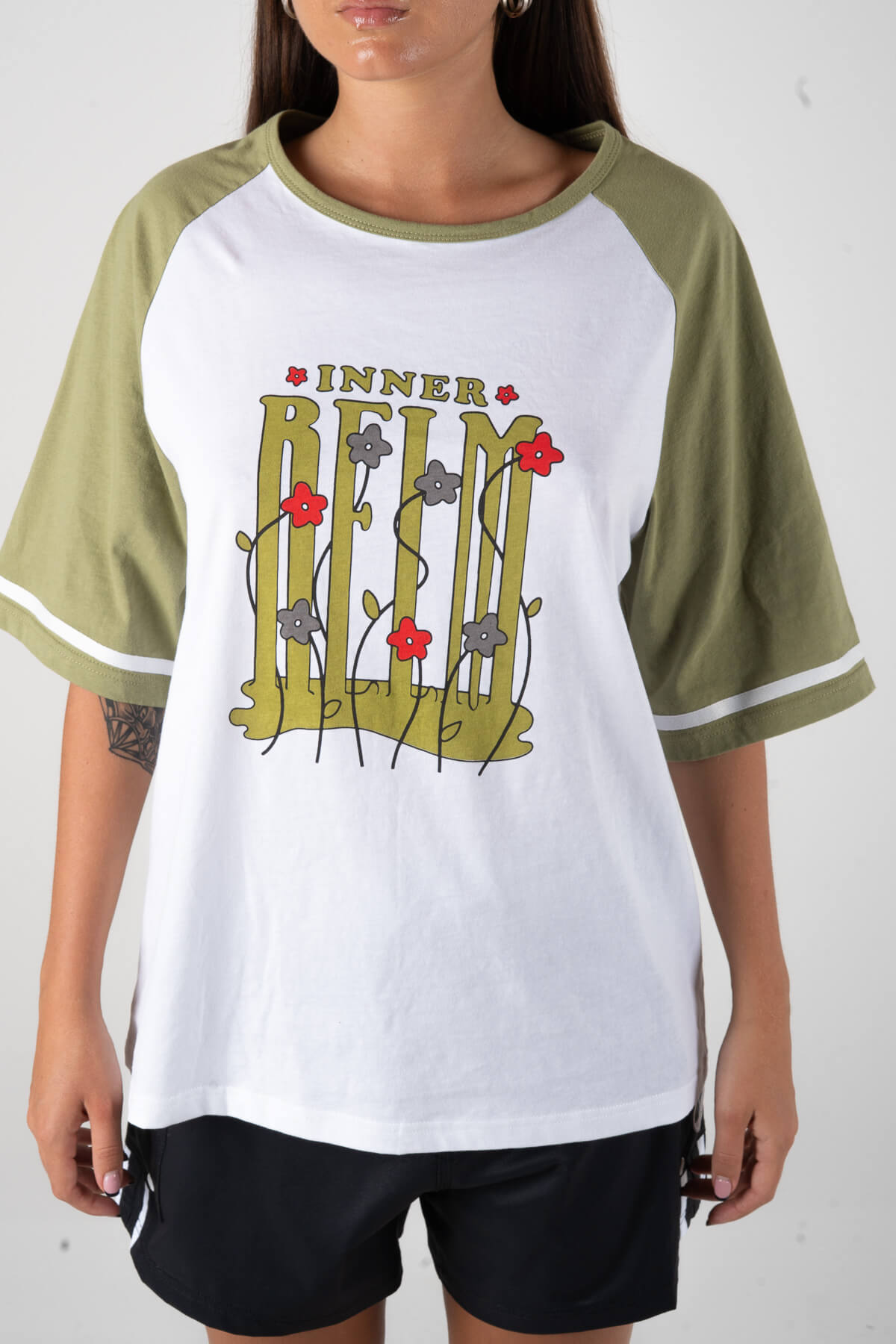ChillZone Raglan Tee - White/green