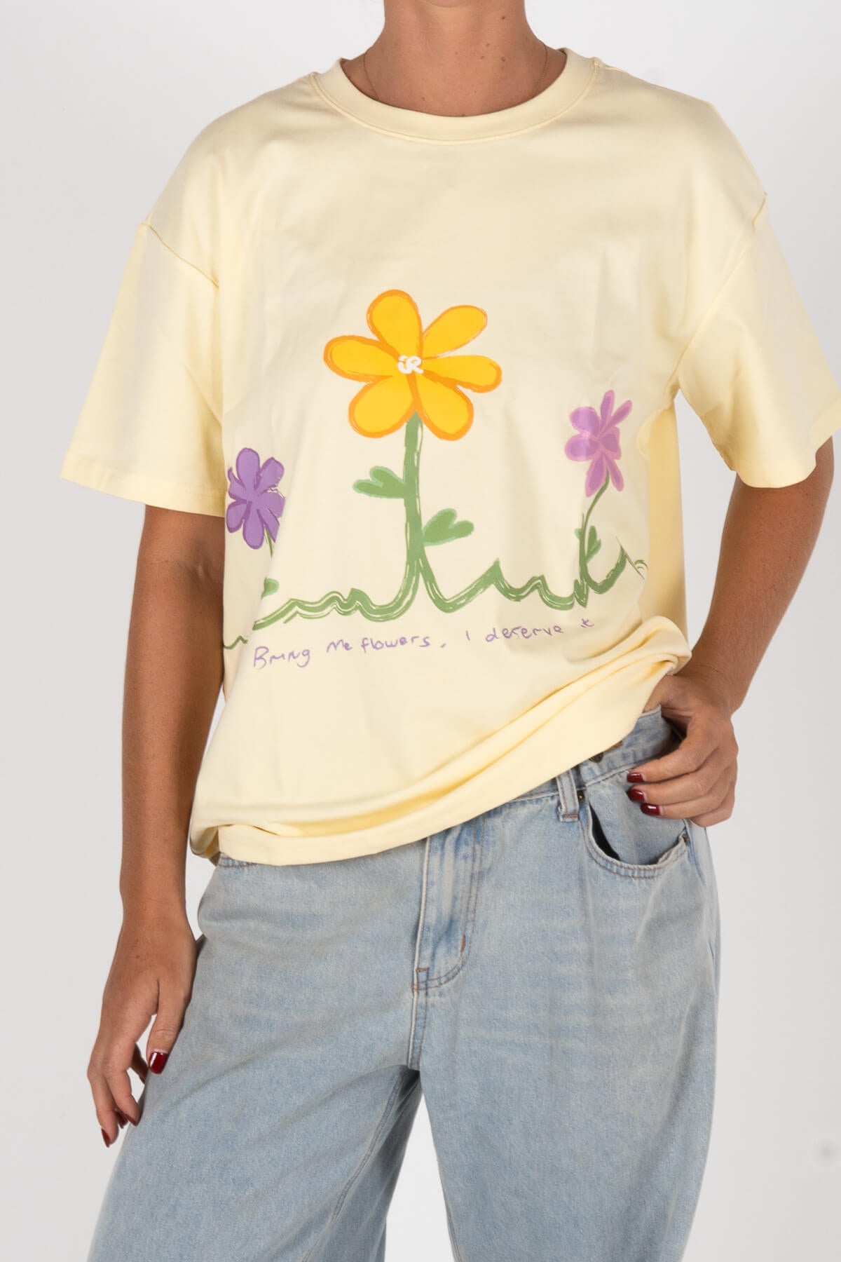 Bring Me Flowers Tee - Cream