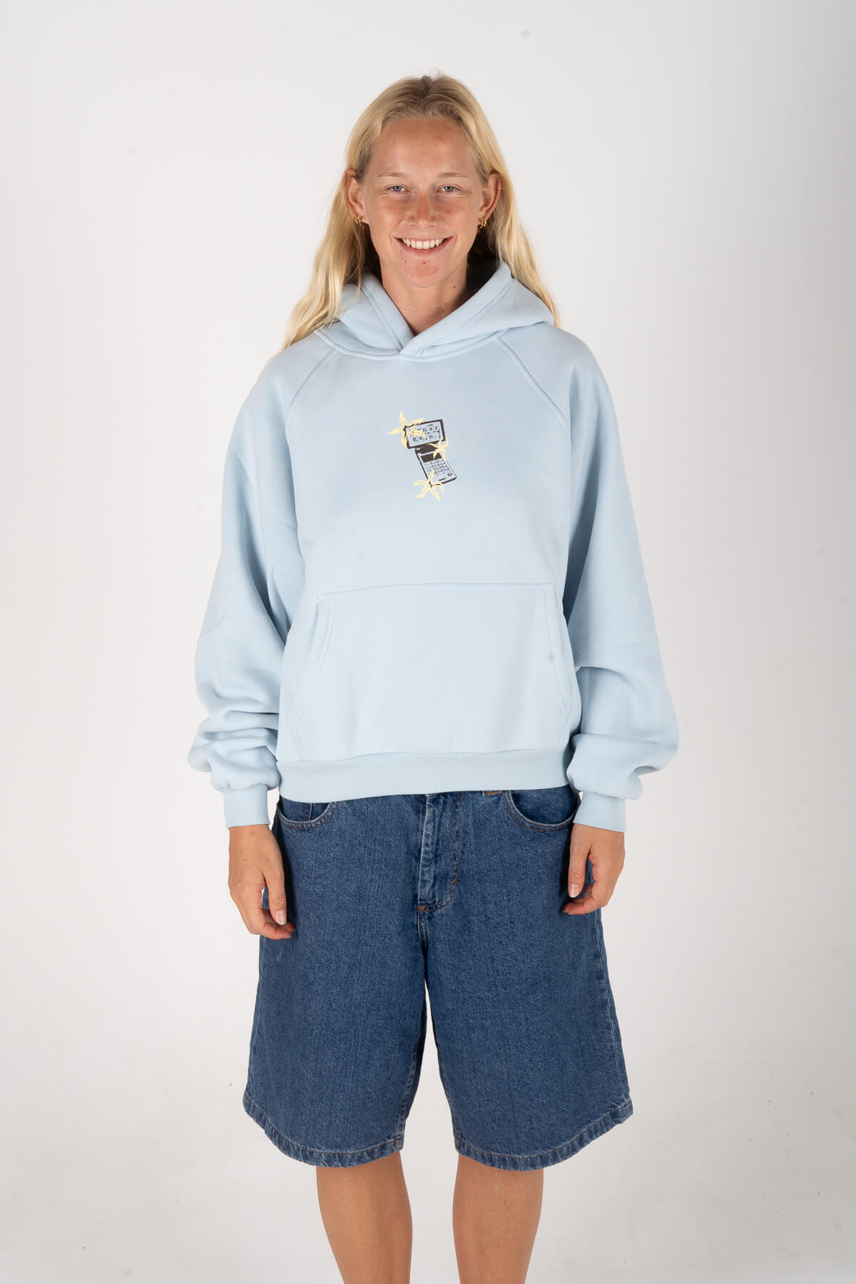 Flip Phone Hoodie | Baby Blue