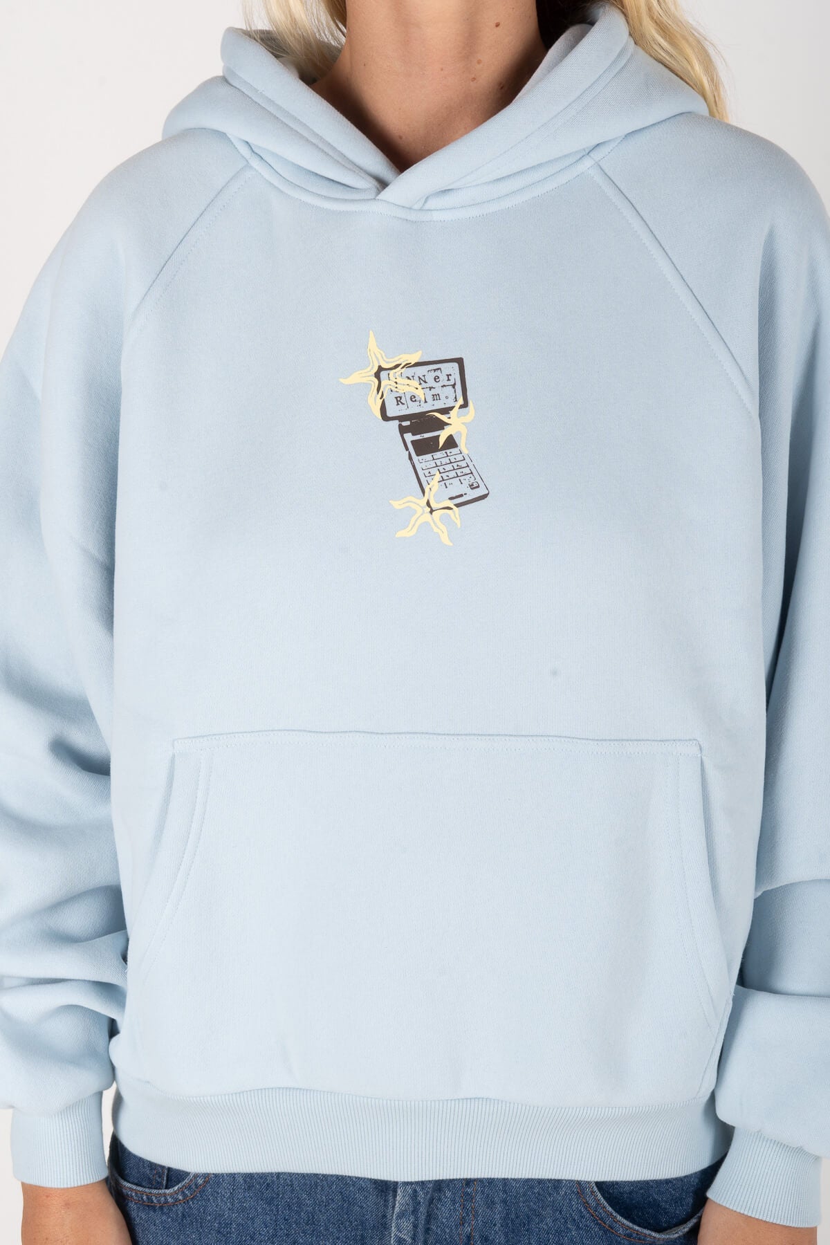 Flip Phone Hoodie | Baby Blue
