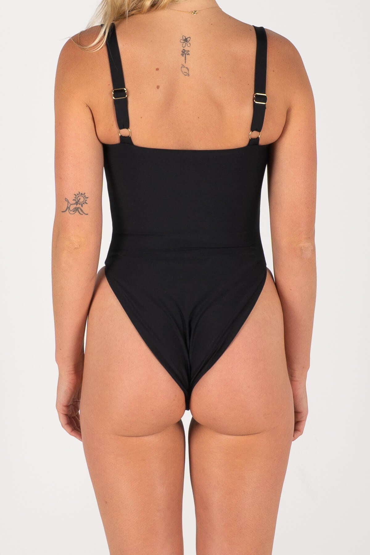 Inner Relm Sundeck One Piece Black in Black – One Piece Swimsuit, view 4
