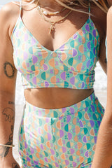 inner relm, swimwear, top, bikini, halter, surfing, sustainable
