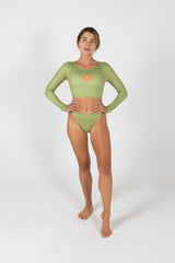 swimwear, ladies, surfing, vest, rash top, rash guard, crop, swim, recycled, sustainable, inner relm